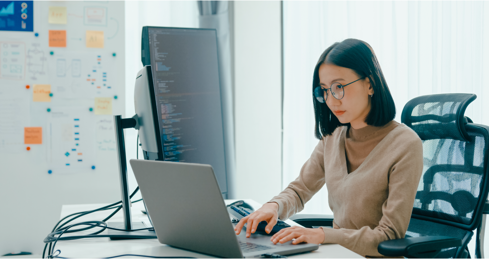 Professional workstation showing cloud and infrastructure work