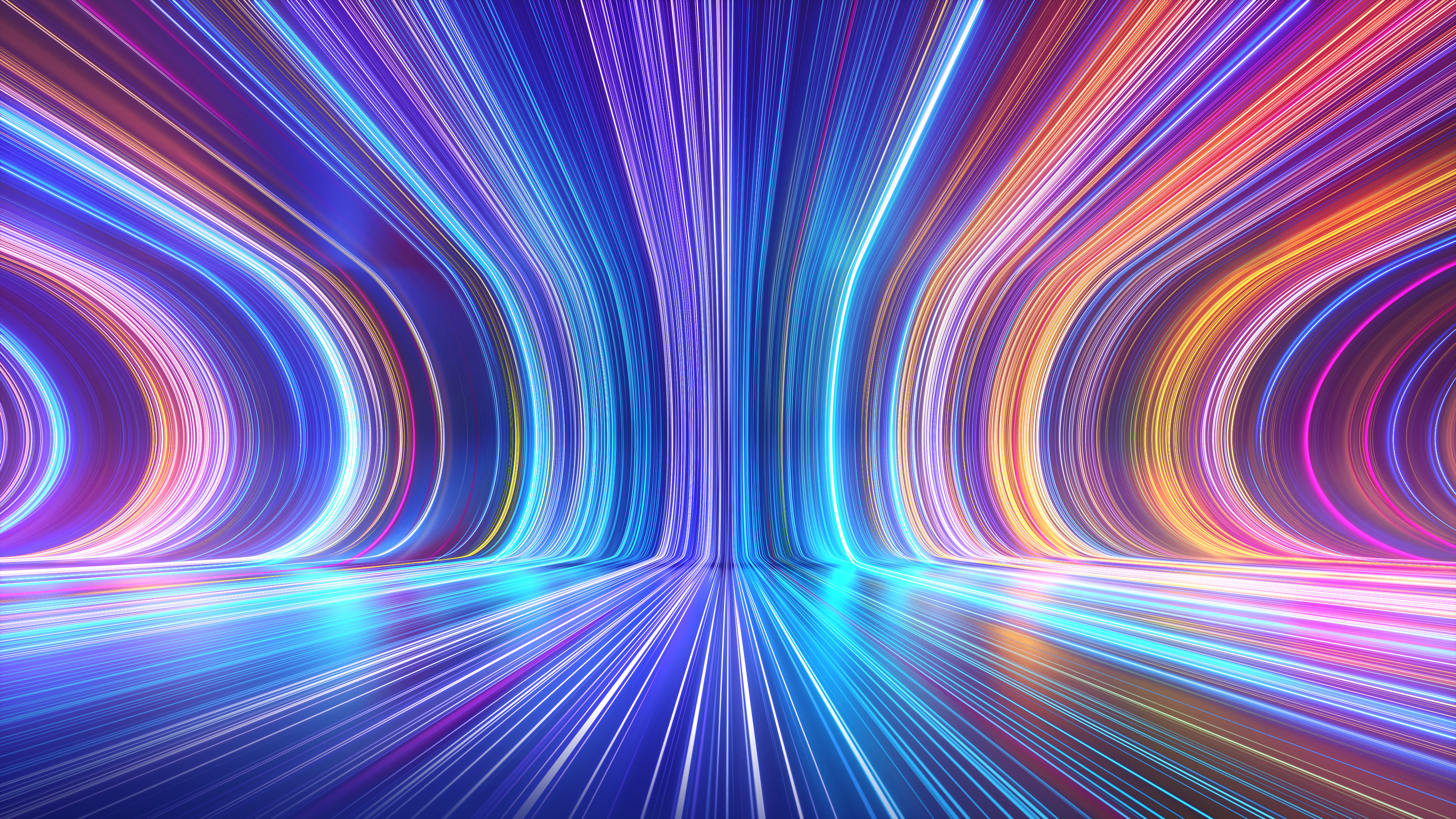 Abstract illuminated city forms representing AI-powered website modernization